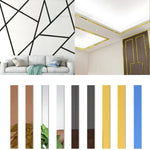 Bande autocollante murale 3D miroir acrylique bleu pour canapé