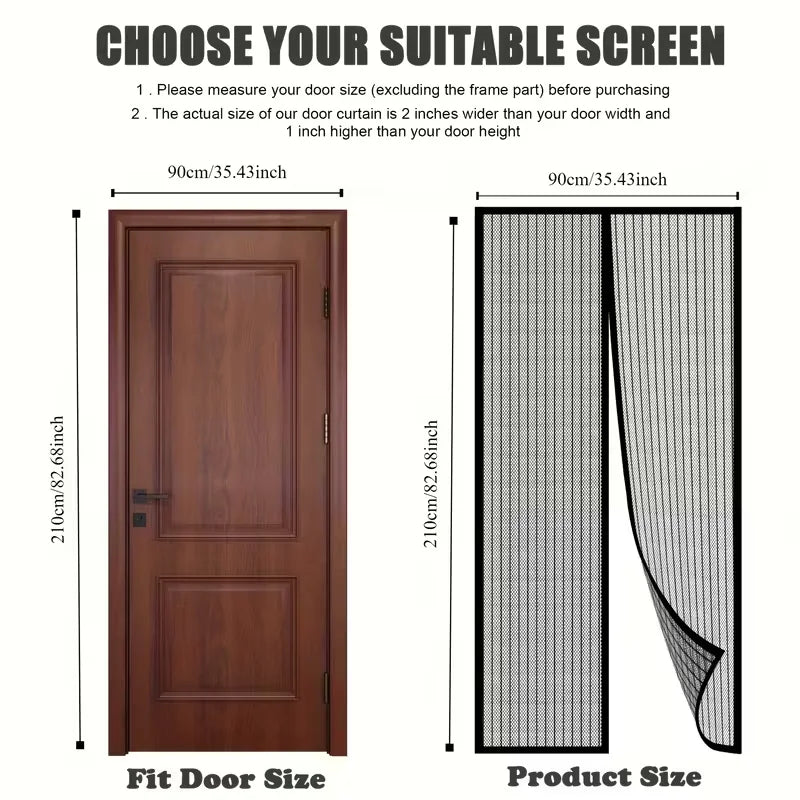 rideau porte magnétique noir maille fine 90cm 210cm anti insectes moderne toute saison