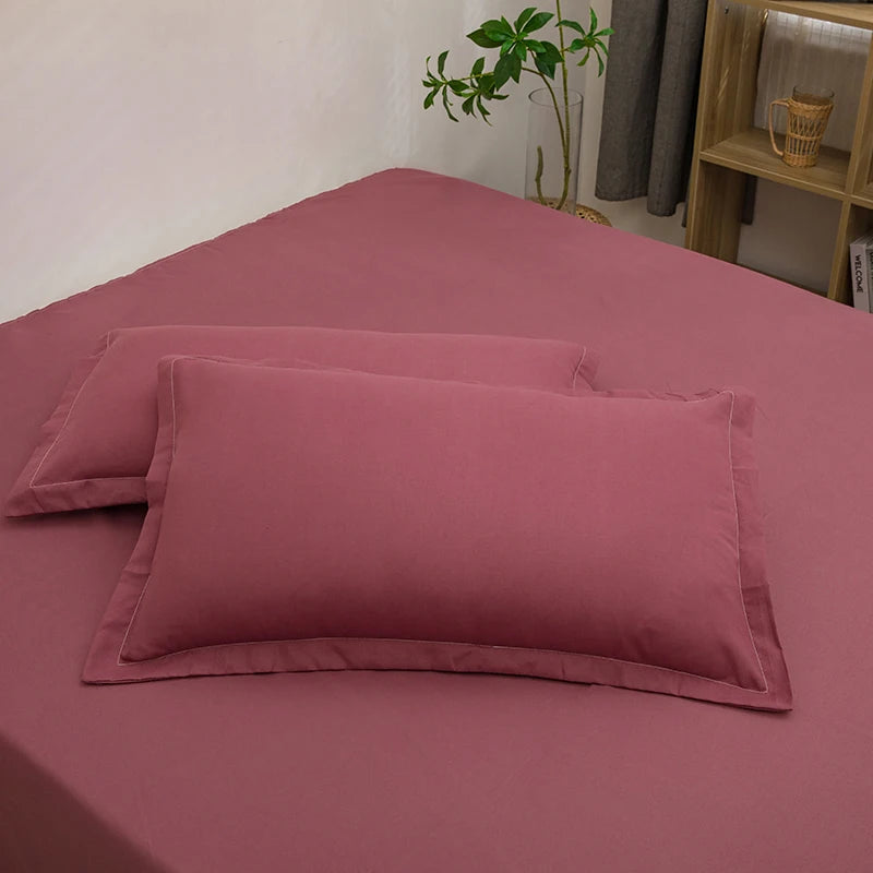 taies d'oreiller simples coton polyester 48x74cm gris roseclair unis opaques lit maison