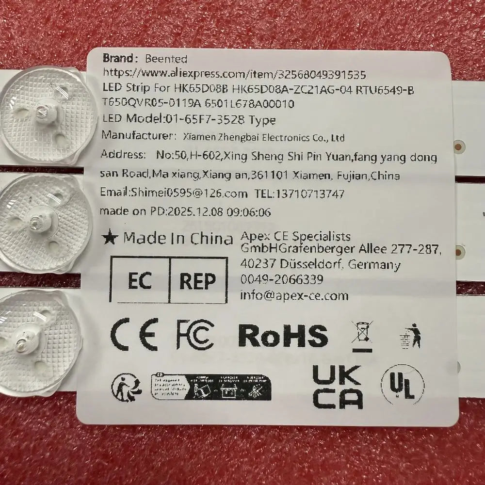 bande led blanc moderne certification ul rohs connecteurs flux lumineux faible lumières barre