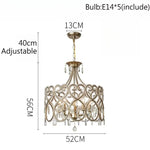 lustre cristal cuivre poli baroque décoration salon luminaires suspendus led doré transparent