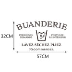 autocollants murals buanderie machines laver sèche linges graphiques français adhésifs