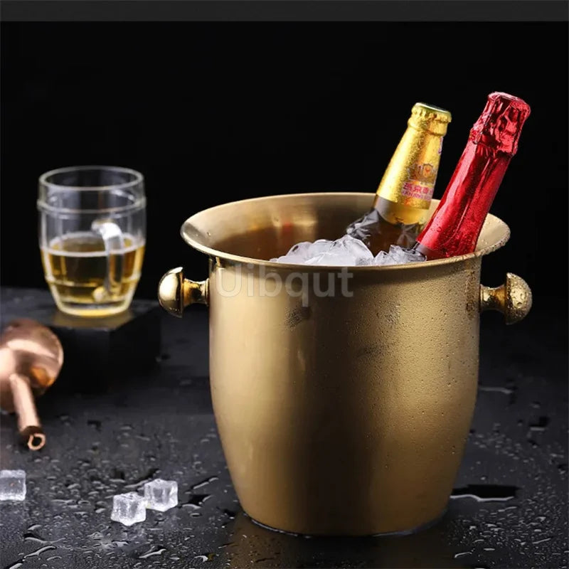 cuve vin acier inoxydable poignées vin whisky champagne seau glace