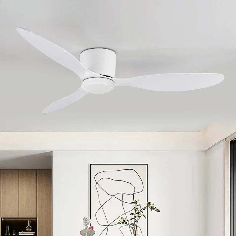ventilateur led moderne blanc noir bois télécommande lumineuse salon cuisine chambre