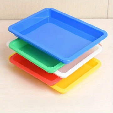 plateau rangement coloré maison bleu vert rouge jaune blanc violet orange noir utilitaire simple