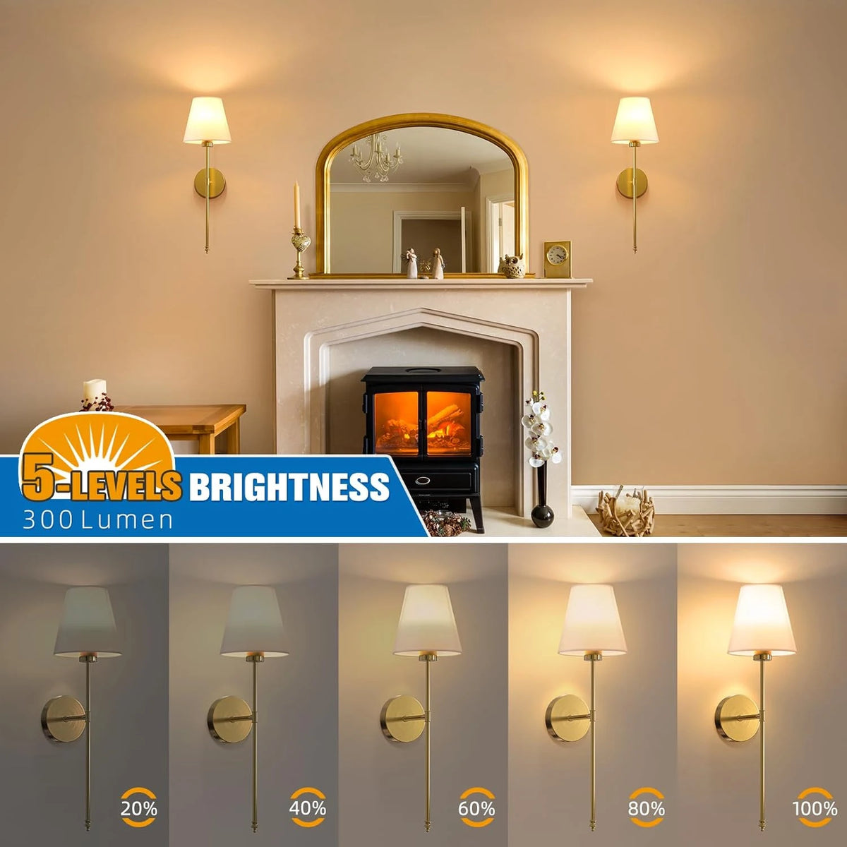 lampe murale moderne or blanc rechargeable rgb vis minimaliste led abatjour