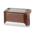 lampe solaire marron clair blanc ip65 led extérieure moderne autonomie vis fixations