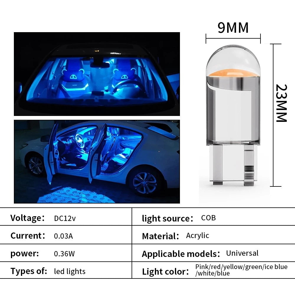 ampoules led blanc bleu rouge vert jaune transparentes modernes 12v 24v 50pcs