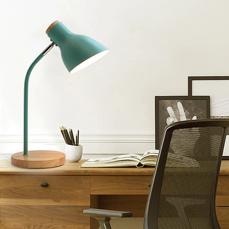 lampe moderne bois conique bleu gris rose jaune sans grille opaques différentes options prise