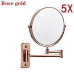 miroir cosmétique noir moderne bras articulé pouces rond sans texte