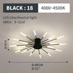 plafonnier moderne led or noir lumineux éclairage intérieur chambre salon enfants