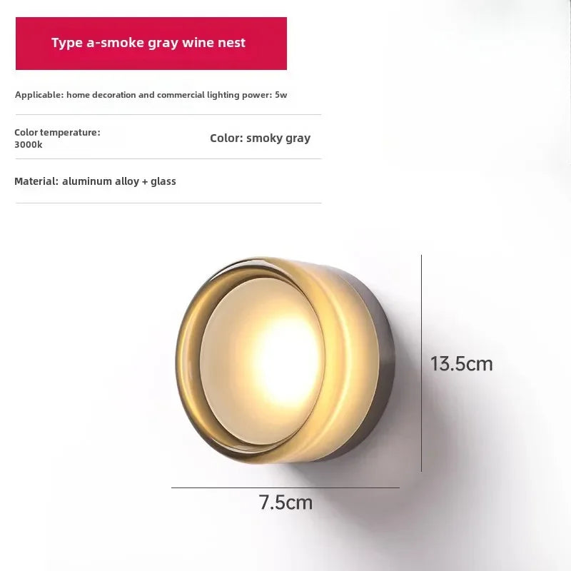 lampe murale moderne blanc orange marron rayures horizontales adhésif câbles certification led pvc