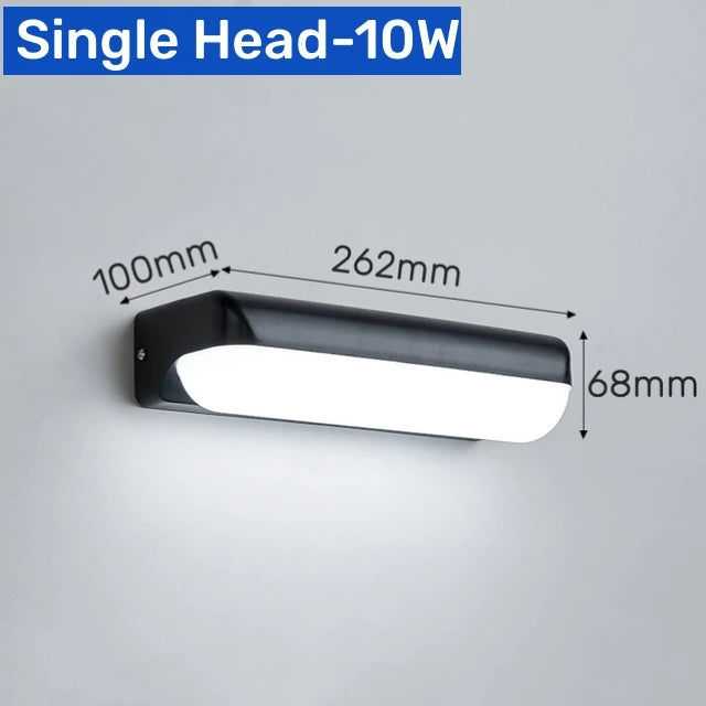 applique murale led moderne noir blanc surface opaques minimaliste 215x160 260x125 16w 20w
