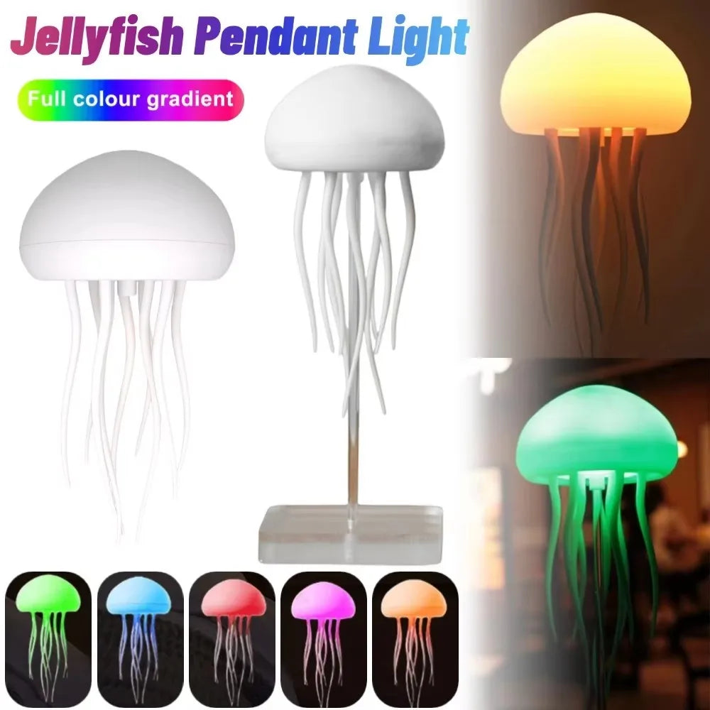lampe suspension méduse blanc texture lisse moderne vacances enfant veilleuse led charge tactile 249