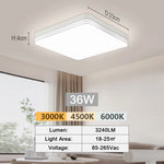 plafonnier led moderne blanc économique facile.surface encastrée interrupteur tactileflux lumineux 249 2000w