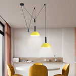 suspension lumineuse moderne conique led réglable noir blanc chambre salon