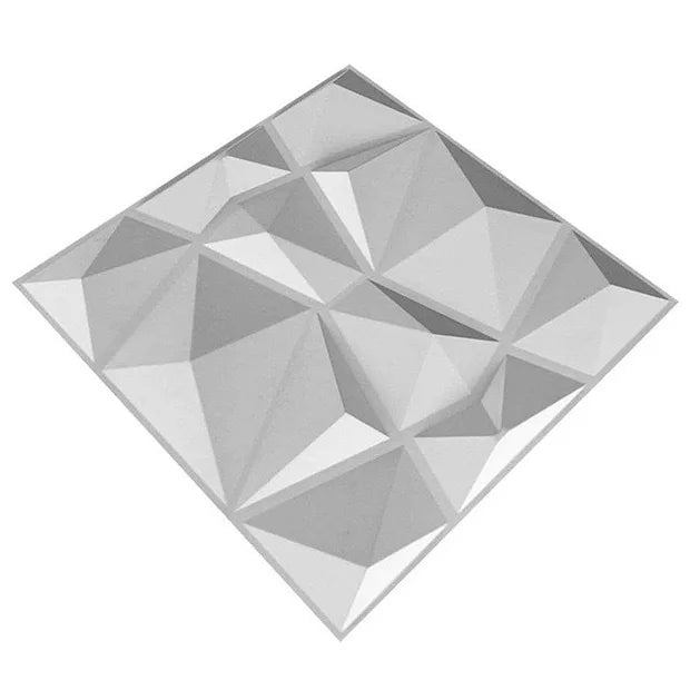 panneau mural 3D blanc motif géométrique moderne imperméable résistant humidité anti moisissure anti fumée