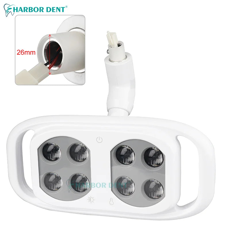 lampe dentaire led blanc moderne interrupteur réglable indicateur capteur infrarouge tringle 26mm 22mm