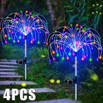 décorations solaires multicolores feu d'artifice clips modernes extérieures led étanches jardinées clips câbles connecteurs