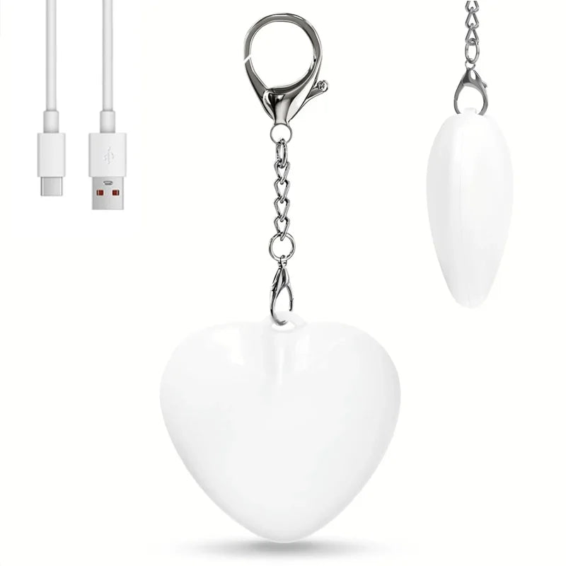 lampe sac main blanc coeur sensoriel led rechargeable ambre moderne compact chainette boucle