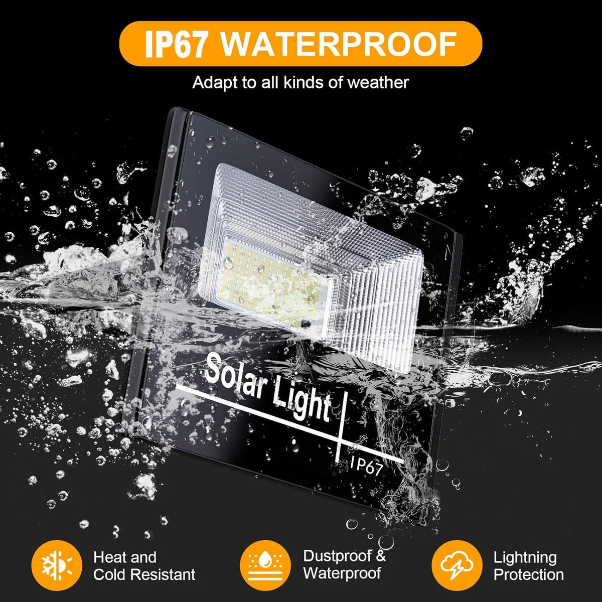 projecteur solaire led noir moderne bras rotatif ip67extérieur rechargeable télécommande