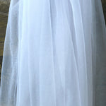 voile mariée blanc dentelle opaque élégant romantique femme occasion formelle classic ivory white black