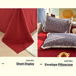 litre couverture fleurs romantique gris rouge blanc dentelle bordure chambre fille