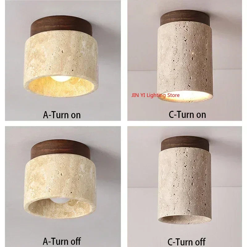 lampe moderne ampoule led texture granulée couleur beige brun foncé minimaliste