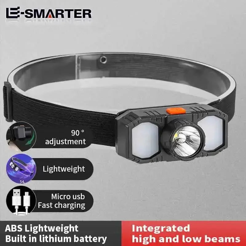 lampe frontale led noir blanche ajustable ceinture urgence éclairage extérieur