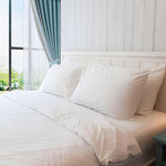 oreiller blanc uni moderne literie polyester coton doux décoration maison sommeil