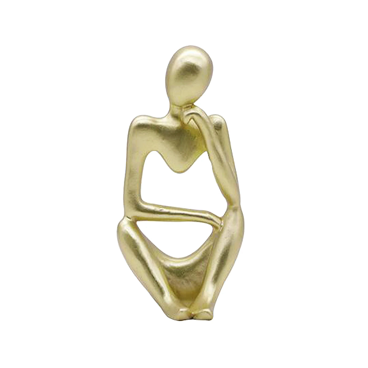 statuette moderne résine abstraction penseur gris doré décoration intérieure minimaliste maison ornement