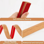 joint seuil pvc adhésif 1m brun clair rouge aspect bois moderne