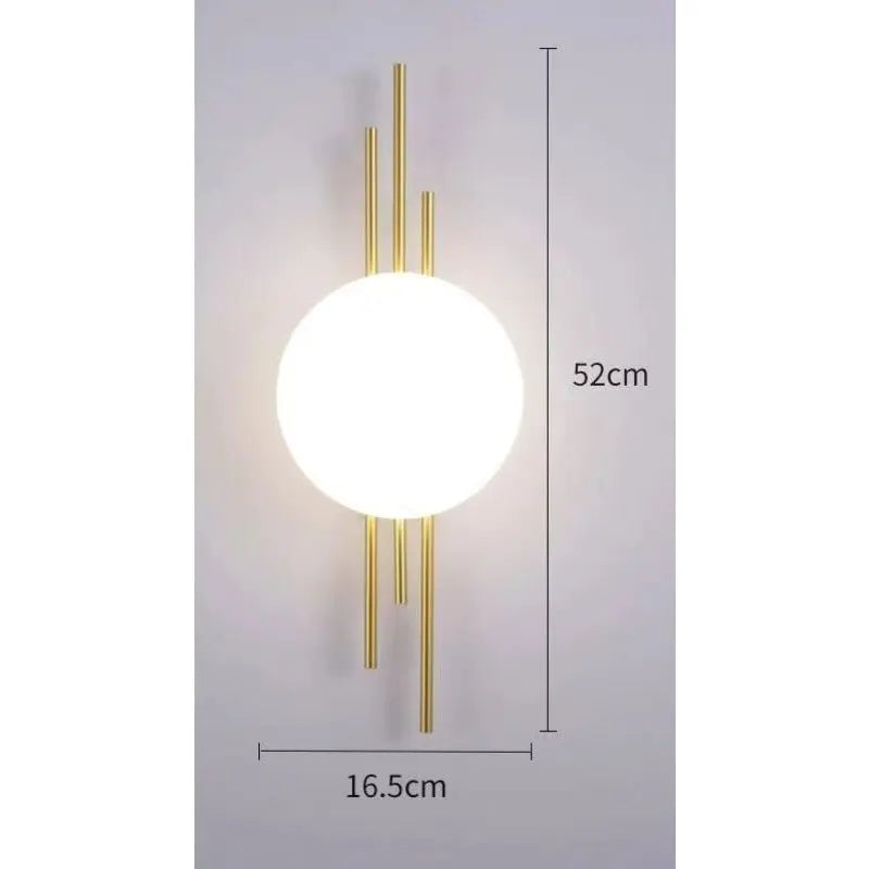 lampe murale moderne minimaliste noir doré éclairage chambre salon entrée étude
