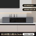 boîte rangement routeur wifi noir blanc moderne organisation living room.storage