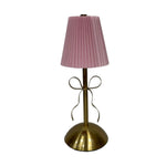 veilleuse rechargeable led moderne plissée abatjour or blanccrème rose chambre