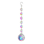 guirlande décorative cristaux célestes soleil lune étoile arc ciel chaîne métallique boho