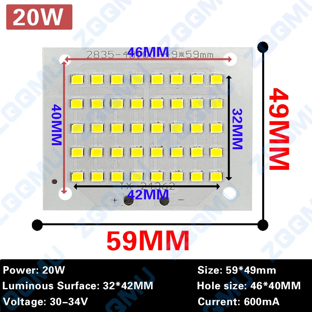 carte circuit imprimé aluminium projecteur led smd 2835 plaque diode haute puissance