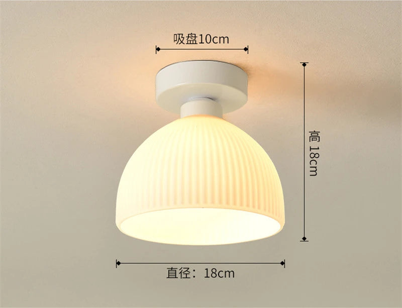 lampe moderne acrylique verre céramique blanc doré rayures horizontales minimaliste