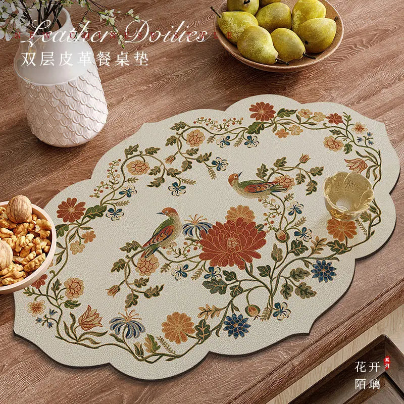Set de table en silicone rouge design