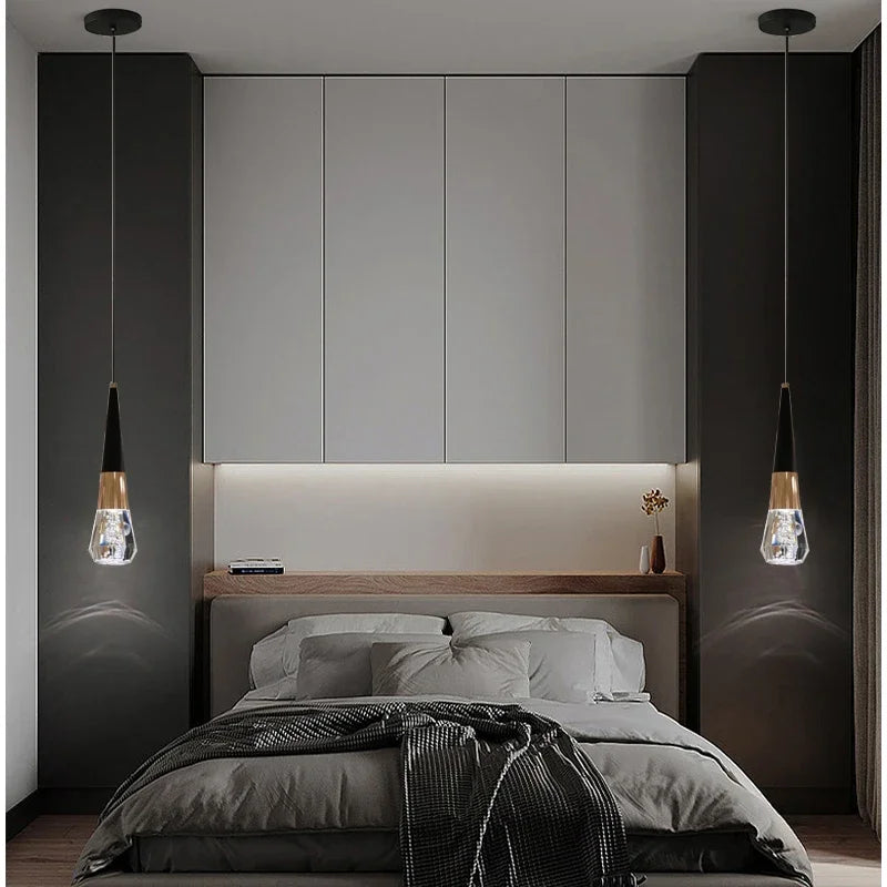 suspension lumineuse moderne élégante noir doré transparent câble ajustable led 90 260v 249 2000lm