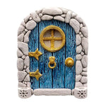 porte miniature artisanale résine couleurs rose bleu rouge motifs floraux trèfle celtique décoratif extérieur