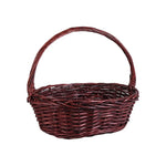 panier tressé marron blanc rangement fruits légumes poignée empilable utilisation multiple traditionnel