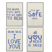 affiche toile imprimée coton texte manuscrit cadre bois moderne humour chambre