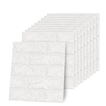 sticker mural brique blanc rose rouge adhésif moderne 10 pièces 35cm 38.5cm