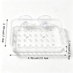 support savon transparent moderne ventouse salle bain cuisine deux pièces