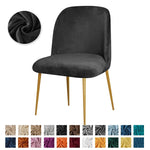 housses chaise velours élasthanne polyester moderne beige gris bleu orange pieds dorés