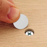 autocollants cache griffes blanc beige noir bois clair adhésifs ronds modernes meubles trous