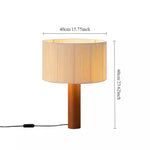 lampe table moderne or bois plissée sans grille opaques led 3000k 6000k