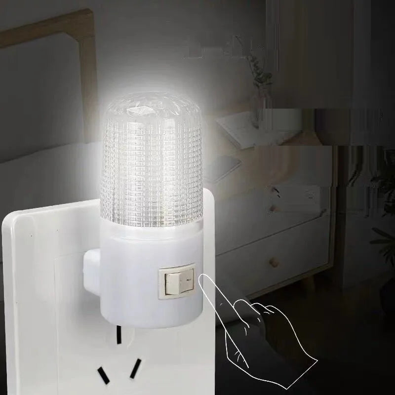 veilleuse led nuit lampadaire chambre blanc moderne interrupteur bascule alvéolée structure rayée translucent minimaliste