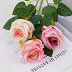 bouquet fleurs artificielles soie roses classiques intérieur décoration maison blanc rose rouge bleu anniversaire
